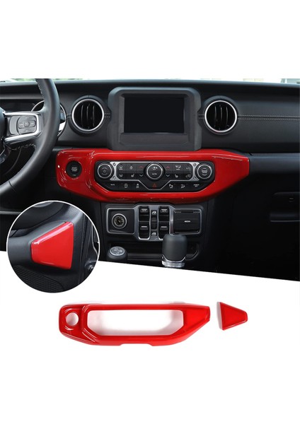 Klima Ac Kontrol Paneli Dekoratif Kapak Dekoratifkırmızı (Yurt Dışından)