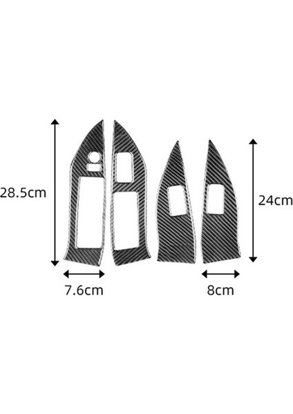 Lhd Için Karbon Fiber Pencere Camı Kaldırma Düğmesi Döşemesi (Yurt Dışından)