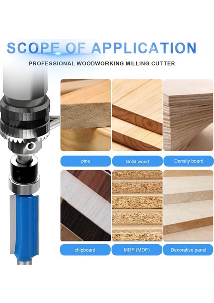 10 Adet Freze Ucu, 4 Düz Trim Freze Ucu Dahil 1/4 Sap (Yurt Dışından) fırsatları