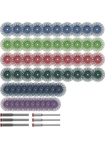 Döner Aletler Için 1/8 Inç Şaftlı 1 Inç Radyal Kıl Disk Takımı (Yurt Dışından)