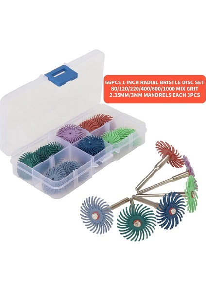 Döner Aletler Için 1/8 Inç Şaftlı 1 Inç Radyal Kıl Disk Takımı (Yurt Dışından) modelleri