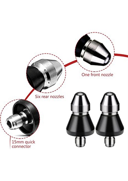 2 Adet Kanalizasyon Temizleme Aleti Yüksek Basınçlı Nozul (Yurt Dışından) modelleri