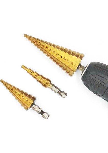 Pagoda Matkap Altıgen Saplı Düz Yuva Üç Parçalı Set (Yurt Dışından)