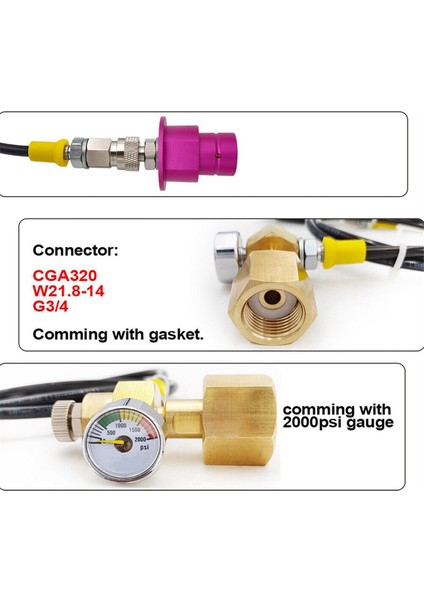 CGA320 Hızlı Bağlantı Adaptörü Terra Duo Art Harici Co2'ye (Yurt Dışından) modelleri