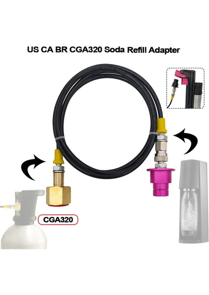 CGA320 Hızlı Bağlantı Adaptörü Terra Duo Art Harici Co2'ye (Yurt Dışından) indirimleri