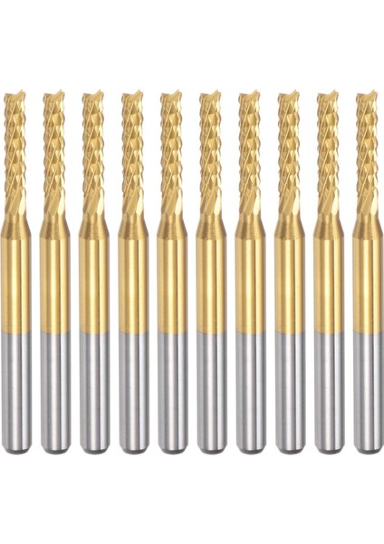 Pcb Makinesi Için 10 Adet Titanyum Kaplama Karbür, 1/8 Inç Şaft 2.2mm (Yurt Dışından)