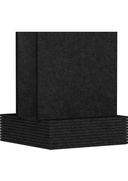 12 Adet Akustik Panel, 12X12X0.3 Inç, Kayıt Stüdyosu Siyahı Için (Yurt Dışından)