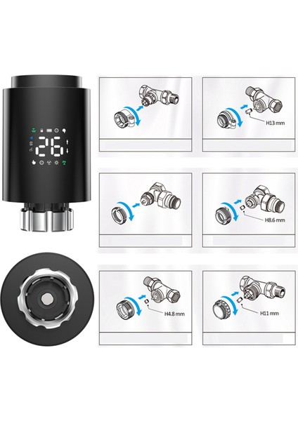 Tuya Smart Zigbee Radyatör Aktüatörü Beyaz (Yurt Dışından)