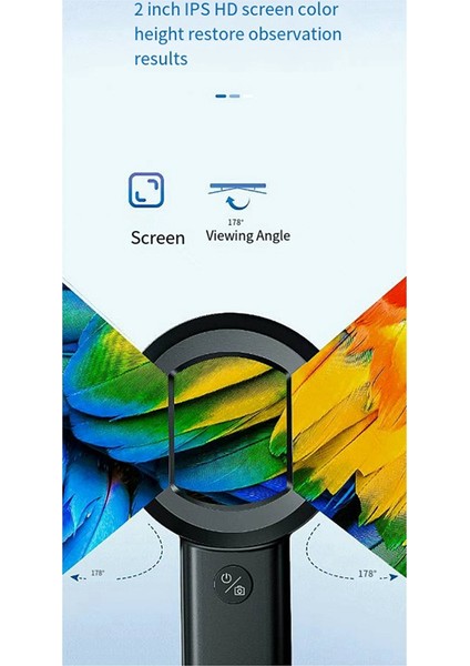 USB Elektron Mikroskobu 2ın IPS Ekran Mücevher Değerlendirme Aleti (Yurt Dışından) fırsatları