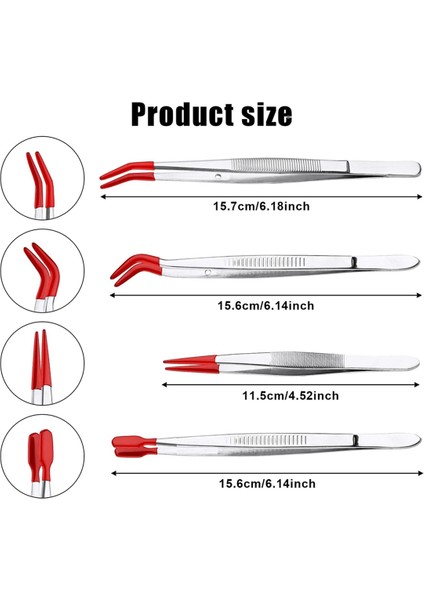 Kauçuk Uçlu Cımbızlar Pvc Kaplamalı Cımbız Seti Kırmızı (Yurt Dışından) fiyatları