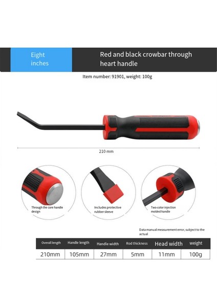 Çok Işlevli Uzun Kaldıraç Lastikli Levye Darbe Kapağı Çivi Çekici 8 Inç (Yurt Dışından) fırsatları