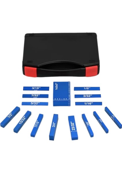 Kurulum Blokları Ahşap Işleme Yükseklik Ölçer Seti Mavi (Yurt Dışından)
