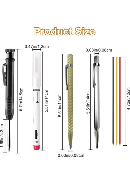 Mekanik Marangozluk Kalem Seti Graffiti Işaretleme Araçları (Yurt Dışından) fırsatları