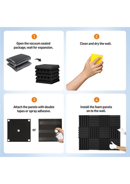 Kayıt Stüdyosu Için 36 Paket Akustik Panel 9,8 x 9,8 x 2 Inç (Yurt Dışından) modelleri