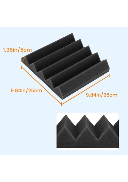 Kayıt Stüdyosu Için 36 Paket Akustik Panel 9,8 x 9,8 x 2 Inç (Yurt Dışından) fırsatları