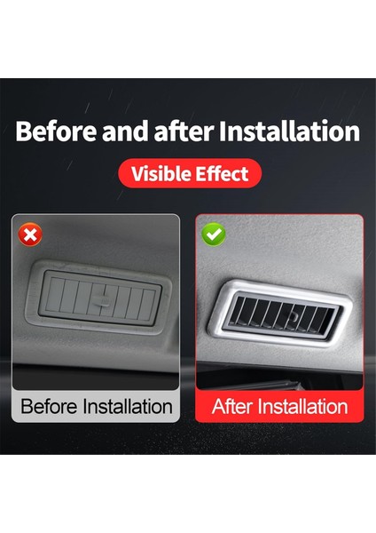 Land Cruiser Silver Için Arka Üst Hava Menfezi Çıkış Kapağı Döşemesi (Yurt Dışından)