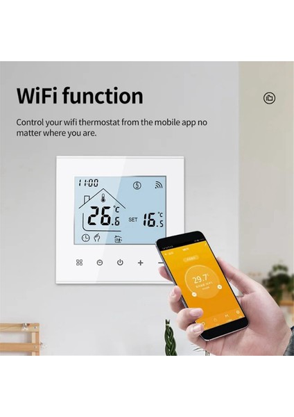 Tuya Sıcak Zemin Termostatı 16A Akıllı Wifi Sıcaklık Kontrol Cihazı B (Yurt Dışından)