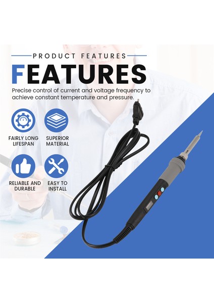 90W Lehimleme Istasyonu LCD Dijital Elektrikli Lehimleme Demiri Ab Fişi (Yurt Dışından) fırsatları