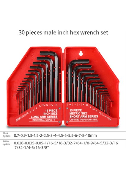 30 Parça Altıgen Anahtar Takımı Sae ve Metrik Altıgen Anahtarlar (Yurt Dışından) modelleri