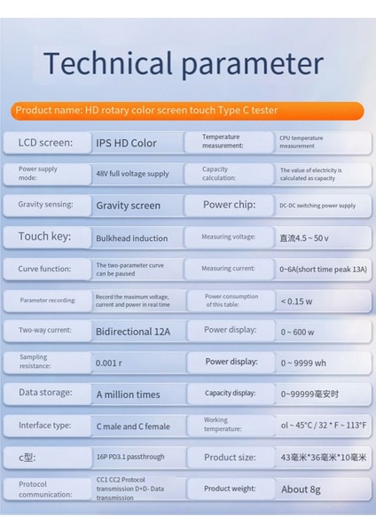 48V USB Test Cihazı Tip-C Pd Dedektörü Dijital Voltaj Ampermetre Power Bank (Yurt Dışından) fiyatları