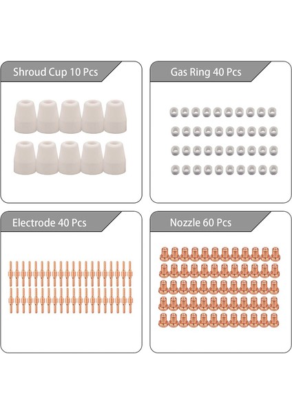 150 Adet Pt-31 Genişletilmiş Hava Plazma Kesme Nozulu Elektrot Sarf Malzemeleri (Yurt Dışından) fiyatları