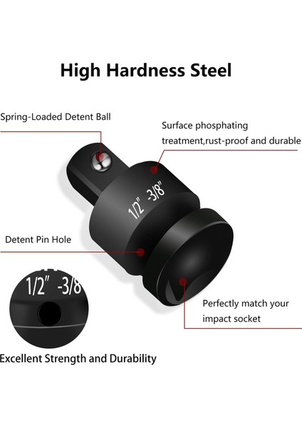 Darbeli Soket Redüktör ve Adaptör Seti, Çelik Darbeli Adaptör Seti, B (Yurt Dışından) modelleri