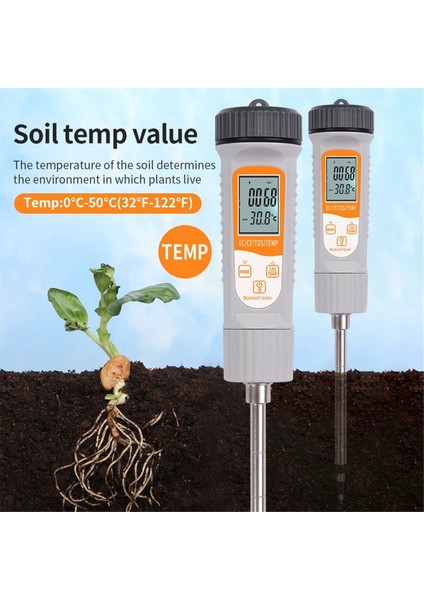 Bluetooth Ec/tds/sıcaklık Ölçerli 4'ü 1 Arada Toprak Test Cihazı (Yurt Dışından) indirimleri