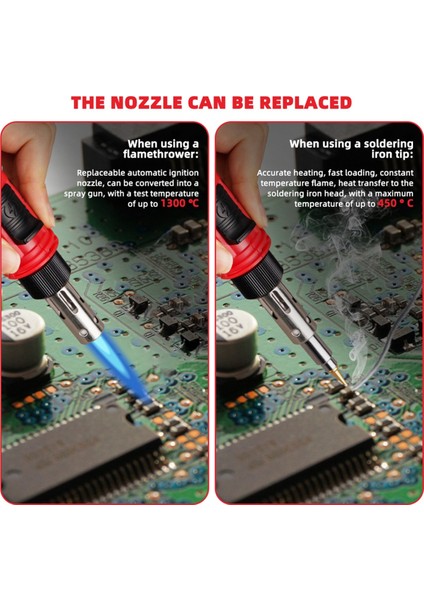 Kablosuz Gazlı Lehimleme Demiri Isı Alev Kontrol Kaynak Aleti, B (Yurt Dışından) indirimleri