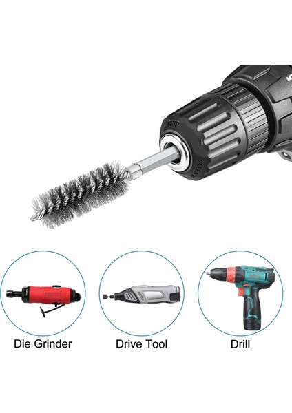 Elektrikli Matkap Için 24 Adet Tel Delme Fırçası Seti, 1/4 Inç Altıgen Şaftlı (Yurt Dışından) modelleri
