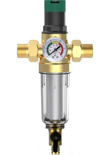 Basınç Regülatörü ve Basınç Ölçeri ile Geri Yıkama Filtresi (Yurt Dışından)