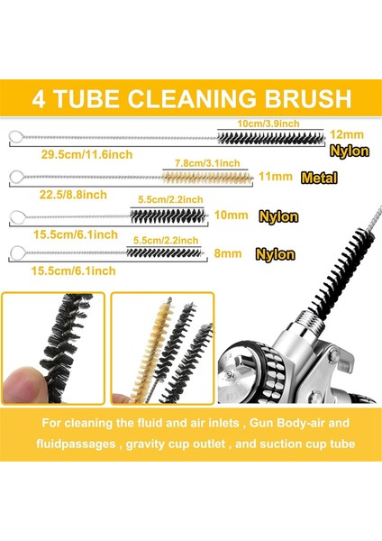 Sprey Temizleme Kiti 17 Parça Çok Amaçlı Boya Fırçası Temizleme Aracı (Yurt Dışından) modelleri