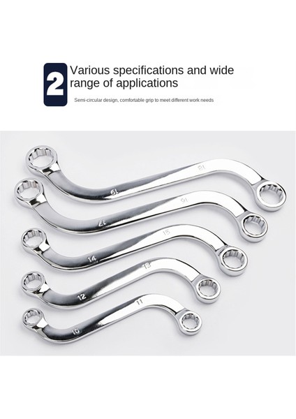 5 Adet S Tipi Anahtar Seti Çift Anahtar 12 Noktalı Araba Tamir Aleti (Yurt Dışından) fiyatları