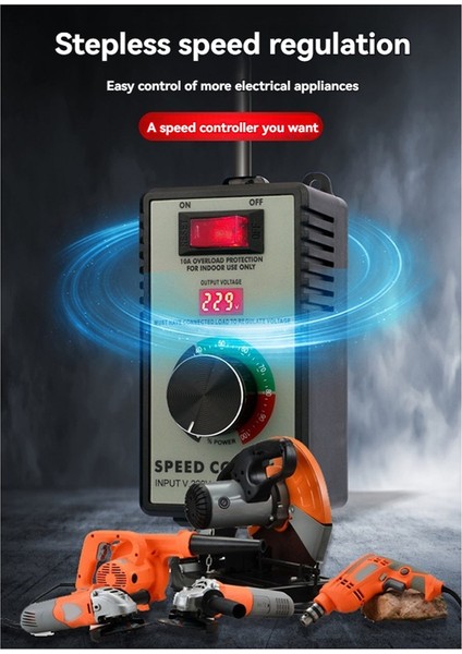 4000W Değişken Voltaj Regülatörü Öğütücü Kontrol Cihazı Uk Plug (Yurt Dışından)