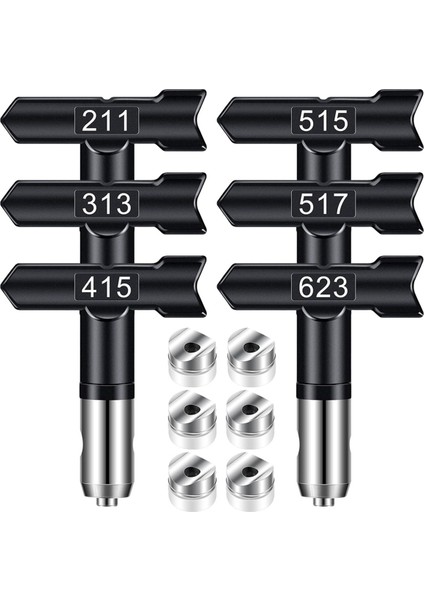 Sprey Uçları, 6 Adet Havasız Boya Sprey Uçları Tersinir Sprey Uçları (Yurt Dışından)