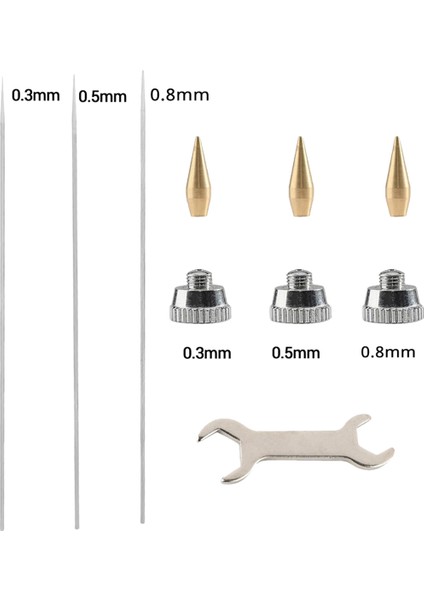 10 Parça Airbrush Nozul Kapağı Seti Airbrush Iğnesi Yedek Parçaları (Yurt Dışından) fırsatları