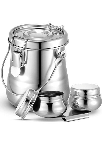 2 Adet Boya Fırçası Yıkayıcı Paslanmaz Çelik Çift Daldırma Tepsisi Bardak (Yurt Dışından)