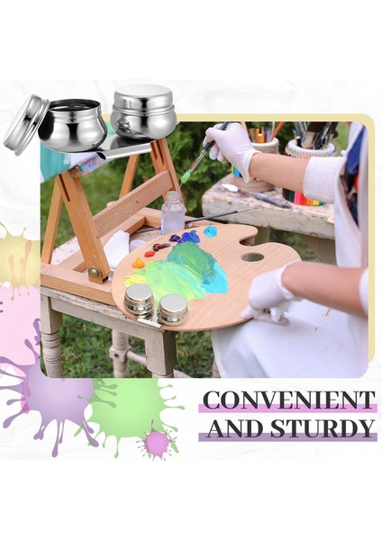 2 Adet Boya Fırçası Yıkayıcı Paslanmaz Çelik Çift Daldırma Tepsisi Bardak (Yurt Dışından) fırsatları