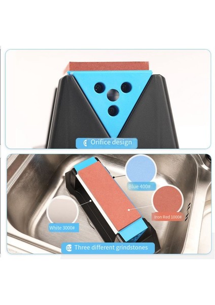 3 Taraflı 400/1000/3000 Grit Premium Seramik Bileme Taşı Bıçak Bileyici (Yurt Dışından) indirimleri