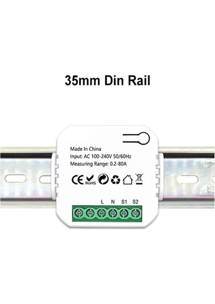 Tuya Smart Life Zigbee Metre 80A Akım Kelepçesi Kwh Monitör 240V (Yurt Dışından)