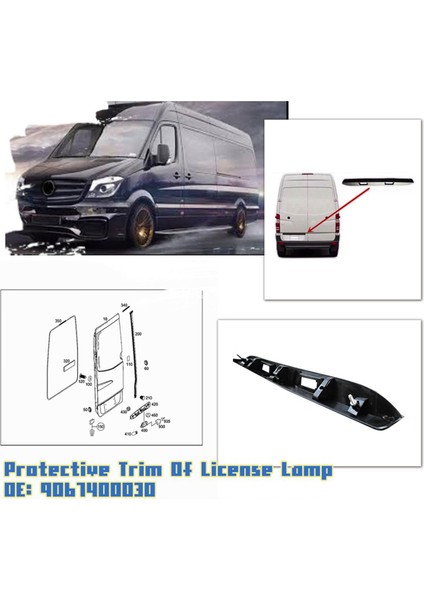Sprınter W906 Araç Arka Plaka Lambası Trım (Yurt Dışından) modelleri
