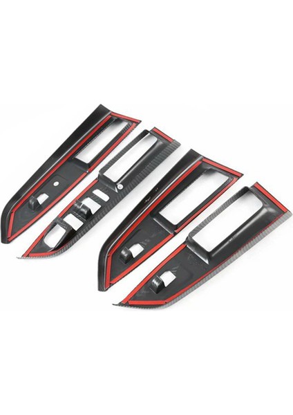 Araba Karbon Fiber Pencere Camı Kaldırma Düğmesi Trim Anahtarı Kapağı (Yurt Dışından) modelleri