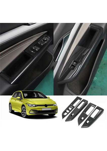 Araba Karbon Fiber Pencere Camı Kaldırma Düğmesi Trim Anahtarı Kapağı (Yurt Dışından) fırsatları