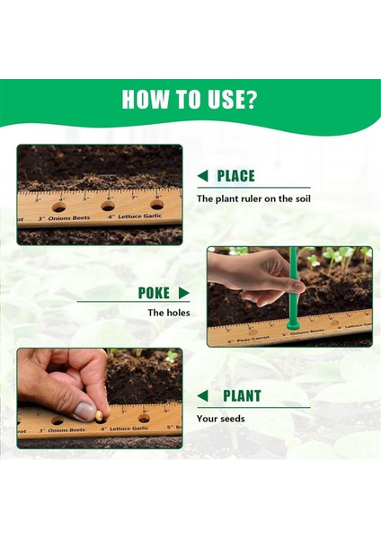 30 Inç Ahşap Bitki Cetveli, Delikli Katlanabilir Tohum Ekim Cetveli (Yurt Dışından) fırsatları