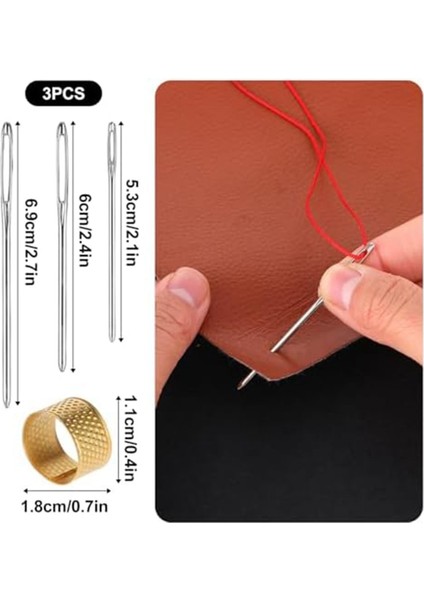 14 Adet Deri Işleme Aletleri 4mm 1/2/4/6 Delgeç ve Iğne ile (Yurt Dışından) modelleri