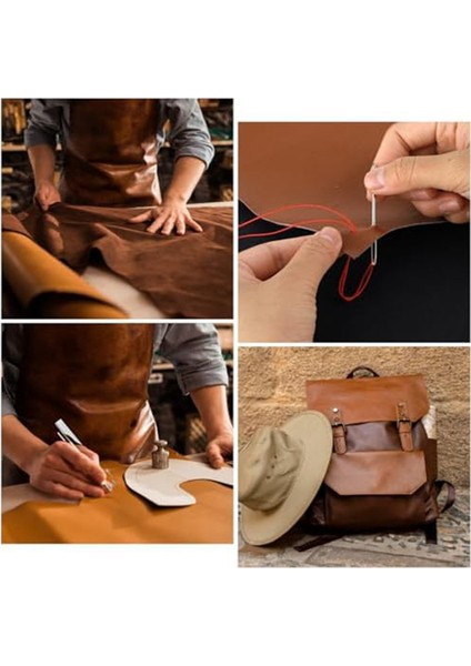 14 Adet Deri Işleme Aletleri 4mm 1/2/4/6 Delgeç ve Iğne ile (Yurt Dışından) fırsatları