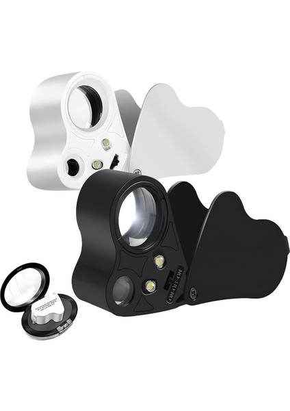 30X 60X Mücevher Büyüteci, LED Işıklı Katlanabilir Mücevher Büyüteçleri (Yurt Dışından)