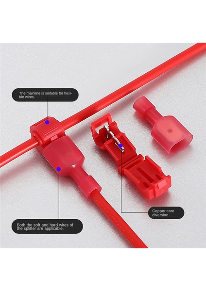 120 Adet/60 Çift Hızlı Ekleme Kablo Terminalleri T-Tap Kendiliğinden Soyulan (Yurt Dışından) fiyatları