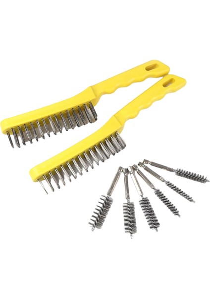 Tel Çizik Fırçası 8 Set, Saplı Paslanmaz Çelik 11 Inç (Yurt Dışından)