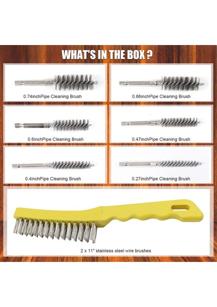 Tel Çizik Fırçası 8 Set, Saplı Paslanmaz Çelik 11 Inç (Yurt Dışından) fiyatları