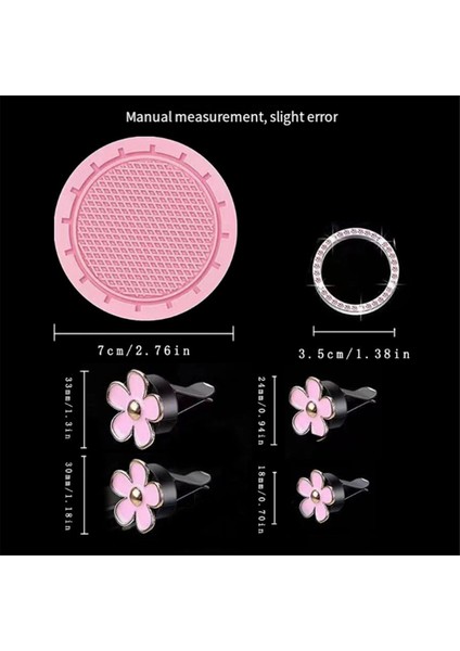 Kadınlar Için 10 Adet Direksiyon Kılıfı Sevimli Aksesuar Seti Pembe (Yurt Dışından) modelleri